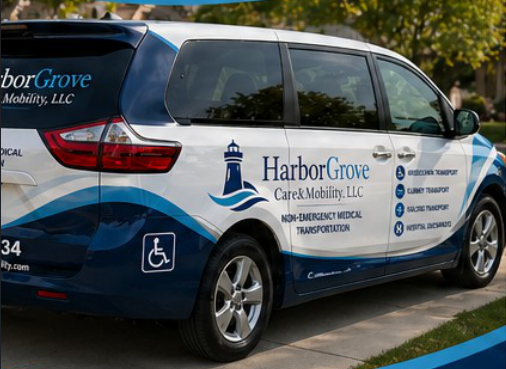 Harbor Grove Care & Mobility transport van
